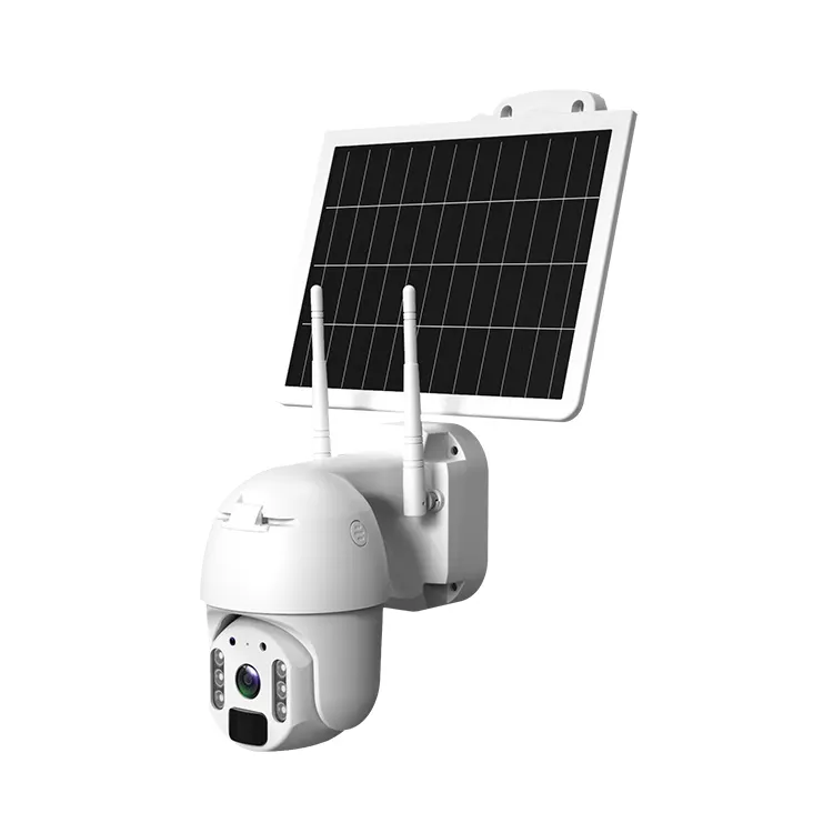 3mp Smart Outdoor Surveillance Batterij Low-Powered Camara Wifi Ip Draadloze Cctv Paneel Solar Light Ptz Security Camerasysteem