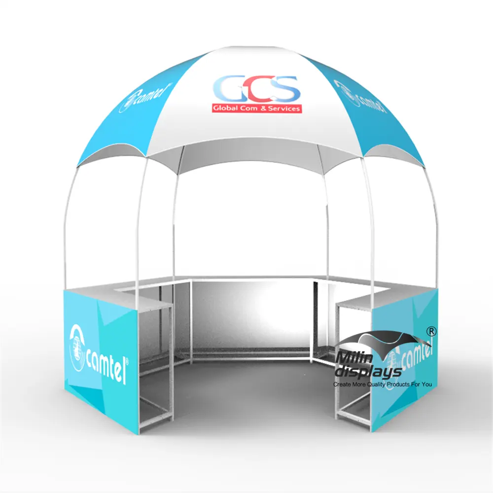 المصنع مباشرة بالجملة مخصص العلامة التجارية الترويجية عربة الغذاء مقاوم للماء النسيج المظلة قبة خيمة