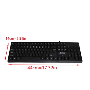 Teclado numérico con cable USB de perfil bajo de tamaño completo de 104 teclas para oficina de negocios para PC de escritorio con logotipo personalizado soporte en inglés