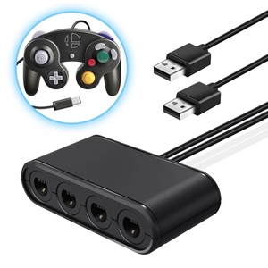 อะแดปเตอร์สายเคเบิลยาว1เมตร,รองรับฟังก์ชั่นการสั่นสะเทือนสำหรับ Nintendo Switch WII U PC Super Smash Bros ตัวควบคุมเกมคิวบ์ - Product Image 1