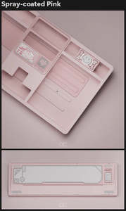 QK101阳极氧化丁香数控铝RGB背光游戏键盘三模机械键盘带屏 - Product Image 2