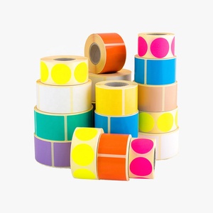 Sticker Labels Rolls <strong>for</strong> <strong>Color</strong> <strong>Coding</strong> 25mm - Blue <strong>Red</strong> Black Green Circle Dots Writable Surface - Product Image 6