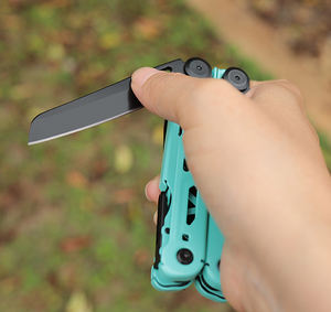 GHK DIY Survival Camping <span class=keywords><strong>Multi</strong></span> <span class=keywords><strong>tool</strong></span> Zange Full Locking Pocket 17 Funktionen Edelstahl Metrische Farbe Griff Gürtel Clip Wandern - Product Image 5