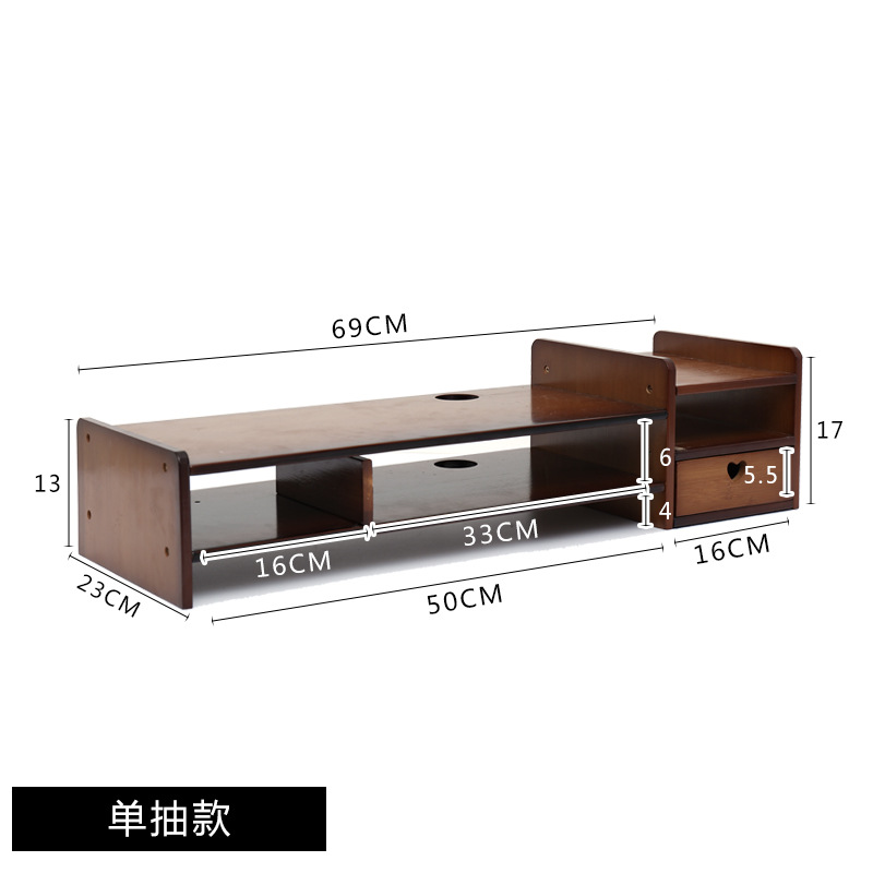 Brown Heart Single Fat Knob
