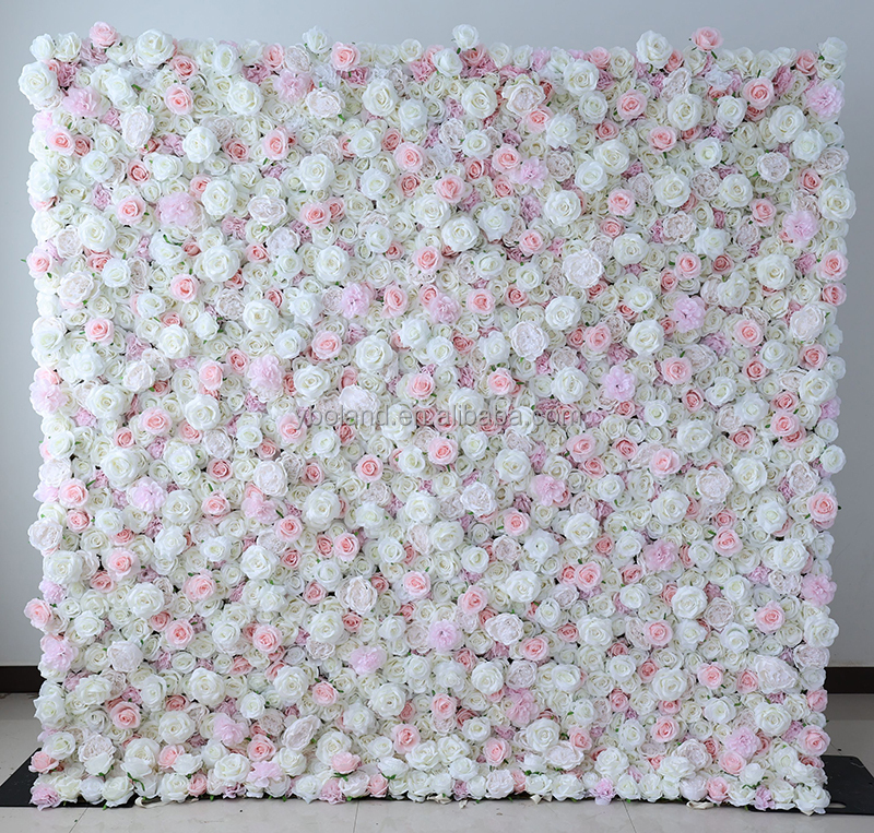 41 Mur de fleurs rose