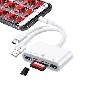 通用串行总线适配器5合1 C型安卓IOS闪存驱动器标清/tf卡读卡器适配器适用于苹果平板电脑笔记本电脑小米三星 - Product Image 2