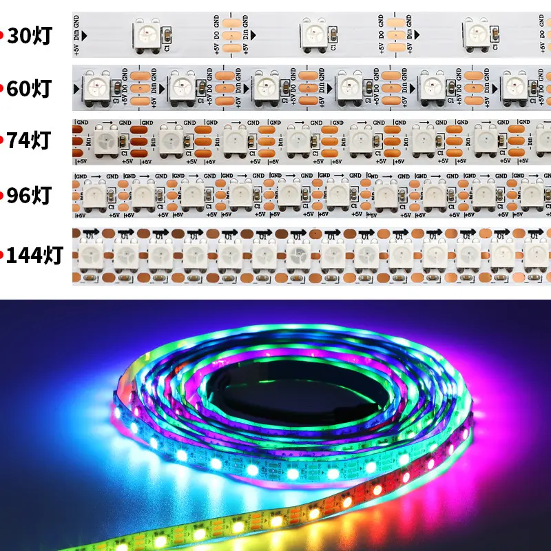 Wasserdichtes IP68 Aluminium Schien 30 mm 48 v ucs2904 ws2811 rgbw led-Stichlicht