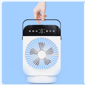 Mini Personal Air Cooler lampada umidificatore condizionatore d'aria portatile dispositivo ventola da tavolo muto Usb 7 luci a colori condizionatore d'aria