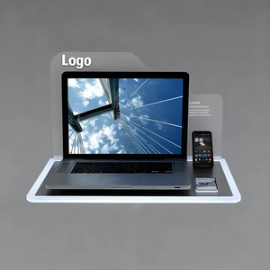 Op maat gemaakte lichtgevende <span class=keywords><strong>notebook</strong></span>-, laptop- en tablet-presentatiestandaards van acryl met <span class=keywords><strong>LED</strong></span>-verlichting voor winkels - Product Image 2