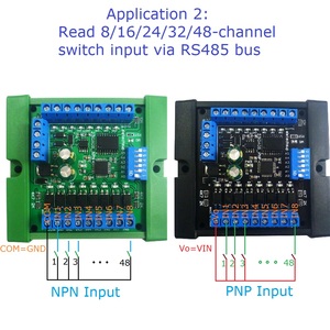 8-48CH <strong>RS485</strong> NPN PNP <strong>Input</strong> <strong>Output</strong> Port Remote Control Switch PLC IO Expansion Board DIN35 <strong>Modbus</strong> RTU Module DC 12V 24V