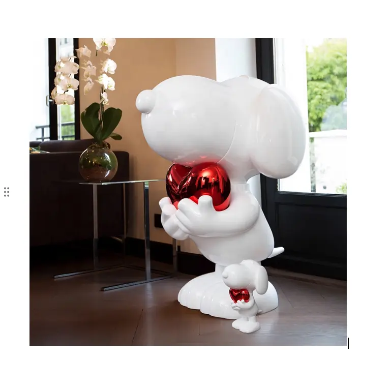 Poupée créative cadeau résine Snoopy sculpture décoration de la maison Snoopy statue