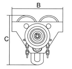 0.5t 1t 1.5t 2t 3t 5t B tipi Mini manuel düz arabası el-çekme palet makarası dişli arabası I ışın iletmek için - Product Image 3