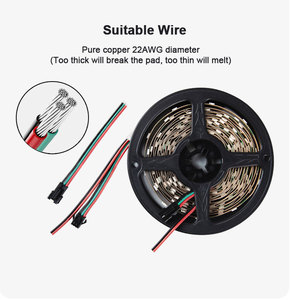 Ayrı ayrı adreslenebilir <span class=keywords><strong>tira</strong></span> ws2812b 5m 5050 smd 60led m 5V 144 akıllı programlanabilir adres ws2812 2812b piksel RGB <span class=keywords><strong>led</strong></span> şerit - Product Image 4