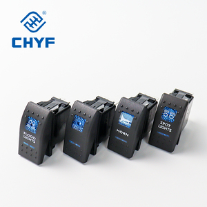 CHYF anahtarı LED SPST (ON)-OFF-(ON) 12V 20A / 24V 10A ağır 4 Pin IP67 su geçirmez 37.2*21.2mm deniz geçiş anahtarı - Product Image 2