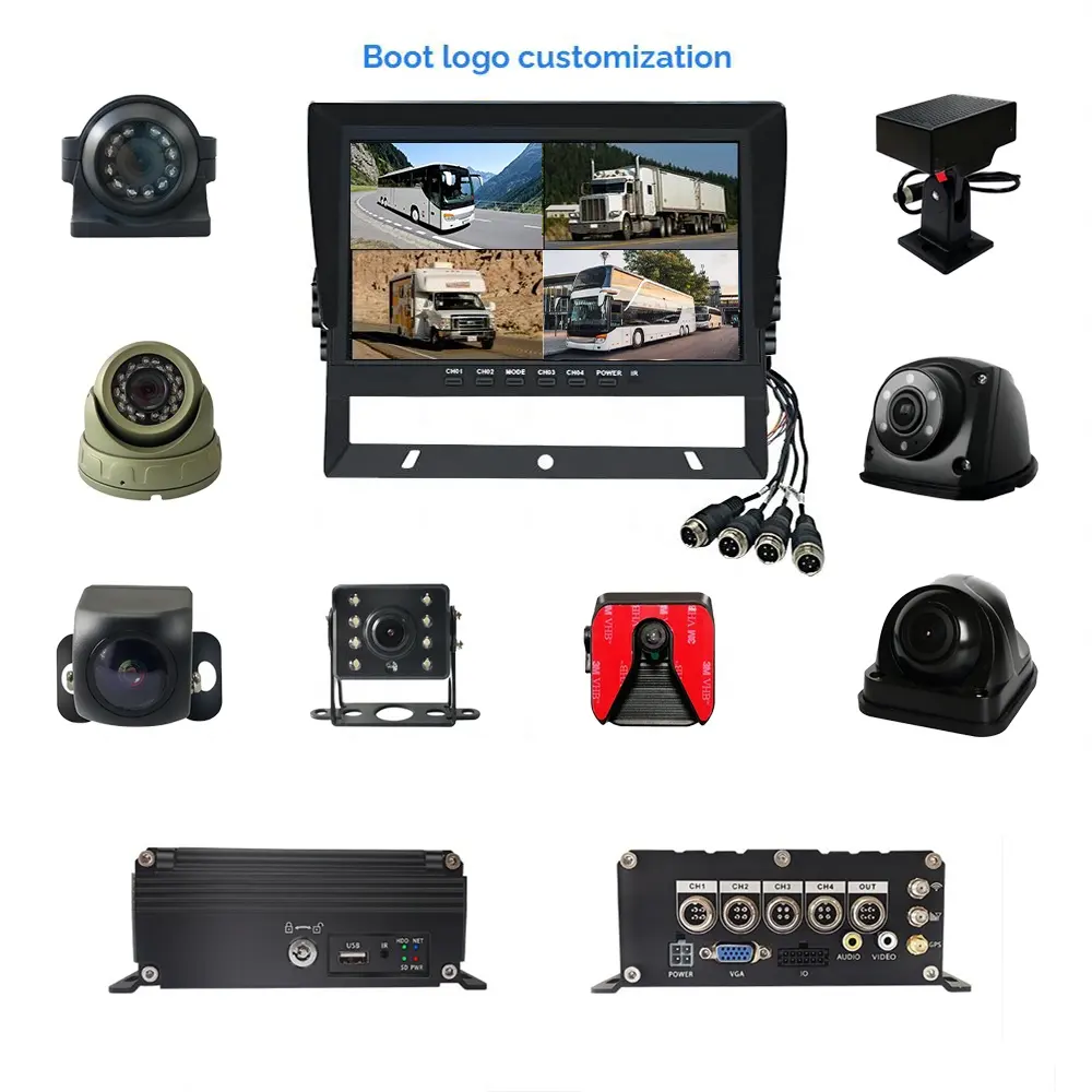 1080P Car 3G 4G WiFi DVR ADAS DMS Camera 4ch 8 canali SD Mobile MDVR