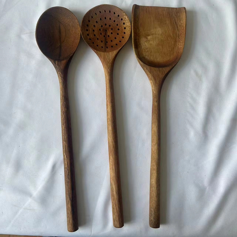FSC Certificated Customizable Thoughtfully Crafted Handmade Kitchen Home Professional Culinary Set Wooden Spoon Utensils Set
