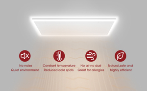 Çevrili LED ışık kızılötesi ısıtma tavan ısıtıcı kolay kurulum 2-in-1 ev radyant elektrikli isıtıcı ısı paneli plaka - Product Image 4