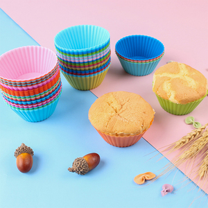 Silicone Cupcake &amp; Muffin Baking Liners Round and Square <strong>Shape</strong> for Food Commercial Use and Lunch Boxes - Product Image 2