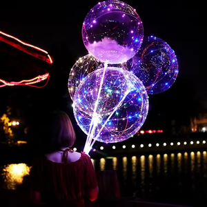Yüksek kaliteli balon LED ışık 18 inç yuvarlak temizle yanıp sönen Globos Led Bobo kabarcık helyum balon - Product Image 5