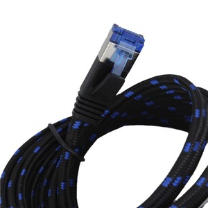 CAT8 kablo Ethernet LAN naylon örgülü kablo yüksek hızlı 40Gbps veri hızı S/FTP çift koruyucu 1M ~ 30M - Product Image 1