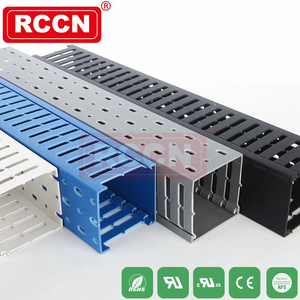 RCCN <strong>Low</strong> Smoke Halogen Free Wiring Duct VDR4040F/HF Halogen-free Wiring Duct Halogen Free Cable <strong>Trunking</strong> PCABS Cable Duct - Product Image 4