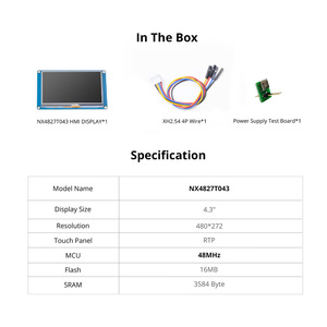 NX4827T043 Nextion 4.3 "HMI-Touchscreen der Basic-Serie TFT-Touchscreen-LCD-Display USART-Modul für Arduino Raspberry Pi ESP8266
