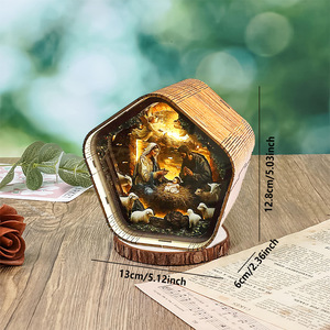 Đèn ngủ 3D phòng ngủ đèn cạnh giường ngủ bằng gỗ Đèn bàn sinh nhật quà tặng sáng tạo học sinh mẫu giáo Quà Tặng trẻ em - Product Image 3