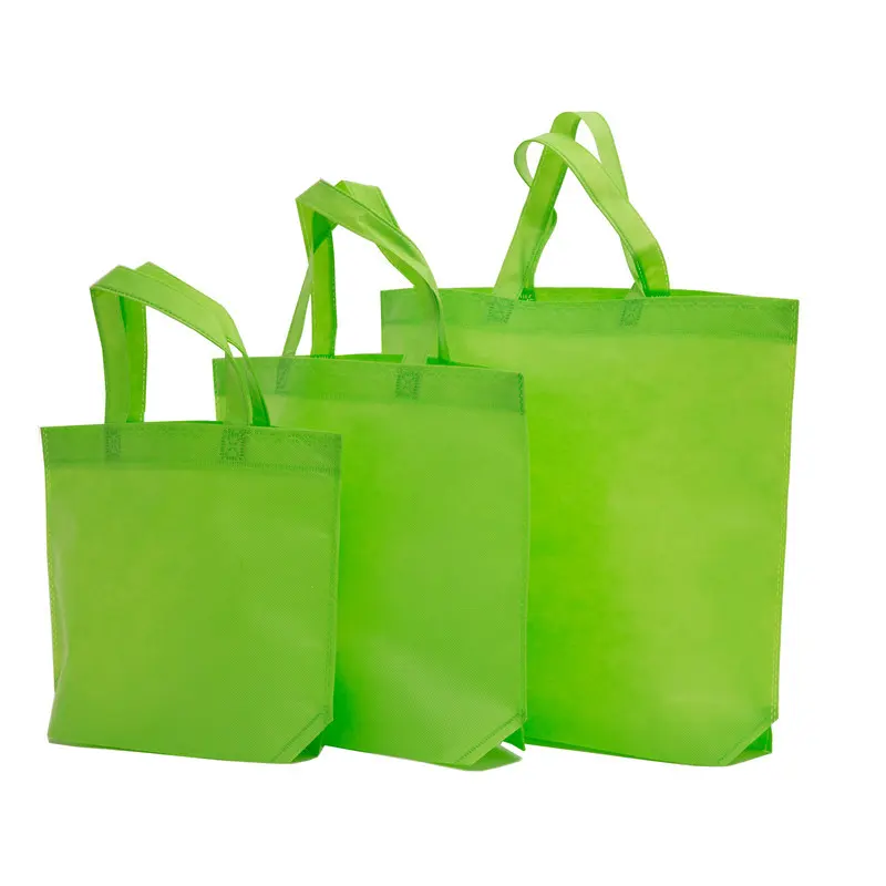 Bolsa de compras não tecida para lembrancinhas, sacola ecológica com impressão de logotipo personalizado KAISEN para supermercado
