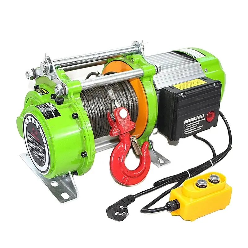 500kg 1000kg 2000kg 2p china fio de fabricação corda elétrica winch para construção