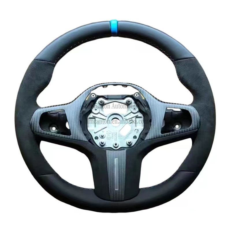 Alcantara+Leather+Carbon Trim+Blue Stripe M Stitch