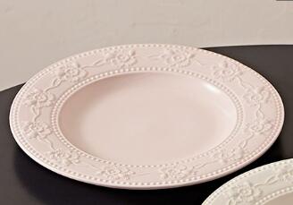 assiette rose de 10 pouces