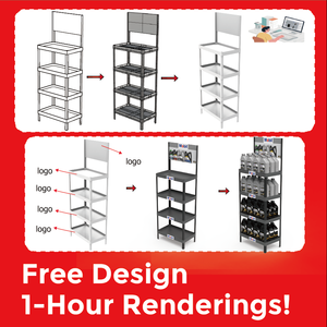 Beviis tùy chỉnh nhựa kệ trưng bày cho dầu động cơ PVC đứng hiển thị cửa hàng đứng Kệ nhựa cho cửa hàng bán lẻ cửa hàng - Product Image 4