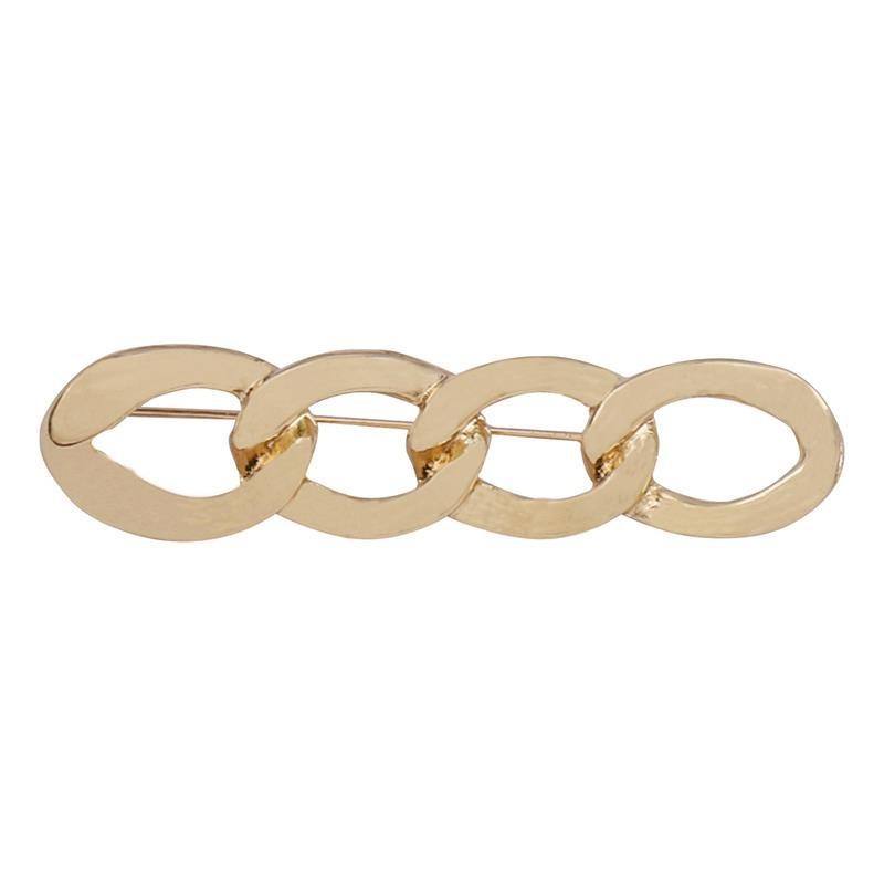 Gold Plated Smooth Chain Brooch