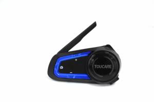 Sistema de intercomunicación para motocicleta con doble chip Bluetooth 5,1/5,0 modo dual, rango de 2KM y protección IP67-Radio FM