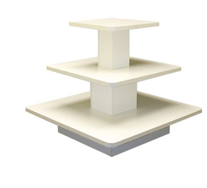 Mesa de exhibición de 3 niveles para tienda de ropa, Unidad de exhibición de madera para tiendas, venta al por menor, varios niveles - Product Image 5