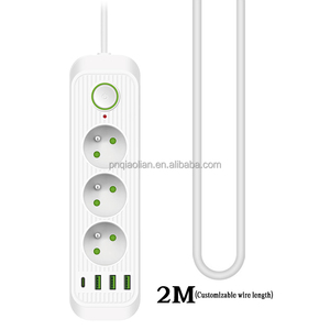 Regleta doméstica francesa multifuncional con enchufe inteligente y USB para uso en la oficina, venta al por mayor con enchufe y enchufe - Product Image 5