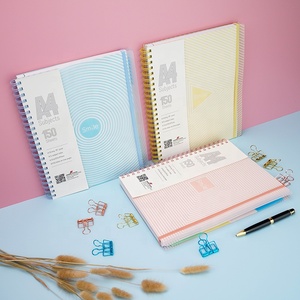 Geometry <strong>Stripe</strong> 60C Transparent PP Cover A4 College Student <strong>Notebook</strong> Spiral Transparent Pp <strong>Notebook</strong> - Product Image 2