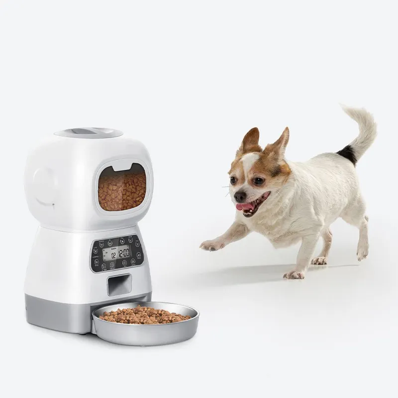 automatischer Hundenkinder 3,5L intelligenter Speiseversprecher WLAN Katzen Hunde Timer Edelstahl Schüssel Auto Hund Katze Haustierfutter Haustierzubehör