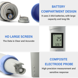 <strong>HM</strong> Digital COM100 Waterproof IP67 TDS Meter 3 in 1 EC / TDS / Temp Multifunctional Water Quality <strong>Tester</strong> - Product Image 2