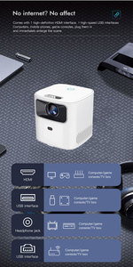 Máy chiếu Video Thông Minh yinzam T8 720P HD hỗ trợ 9.0 Android nflix YTB, 2G + 32G, wifi có độ trễ thấp, lấy nét điện, 5.0 Bluetooth - Product Image 5