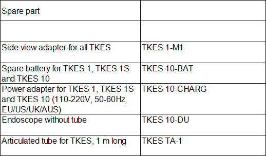 Endoscope TKES 10A with articulated tip Fast detection of internal storage images and video recording function
