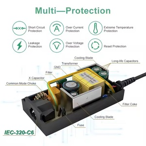 Fuente de Alimentación Multifunción ABS para Ordenador Portátil, Adaptador de Corriente de PC Electrónico de 65W, 5V, Salida de CA/CC, 12V, 5A, 60W, 5V - Product Image 6