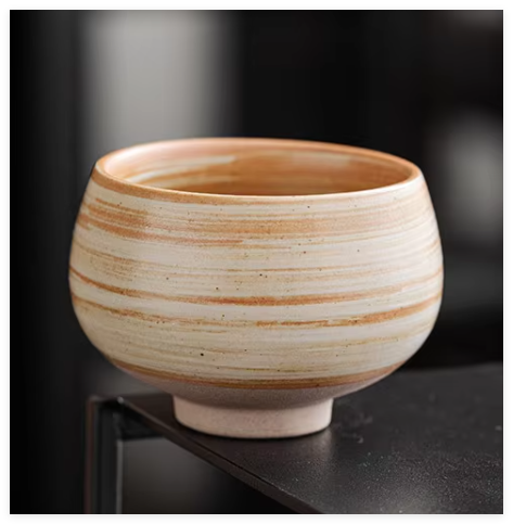 Handmade textured stoneware meditation cup