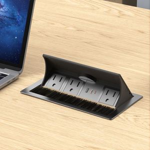 <strong>New</strong> Design US Power Socket with 3 AC Brush Cross Outlets USB Power Strip 24V Rated Voltage NFC Network for Meeting Room Office - Product Image 1