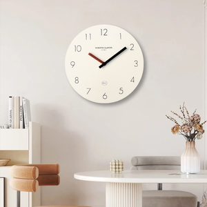 Bắc Âu hiện đại 12 inch thạch anh Đồng hồ treo tường MDF gỗ <span class=keywords><strong>Acrylic</strong></span> kim thiết kế hiển thị biểu tượng tùy chỉnh trang trí nhà cho phòng khách - Product Image 4