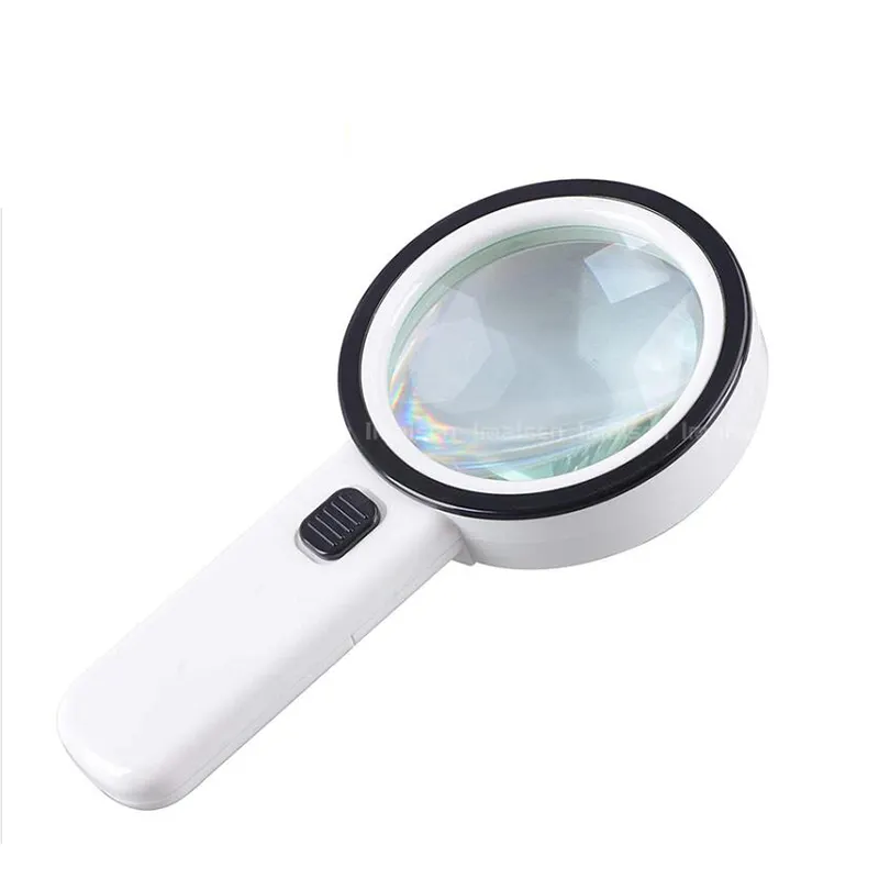 30X Extra Large Handheld Strong Magnifying Glass with 12 LED for Reading,Inspection,Hobbies