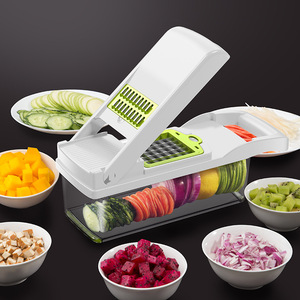 15 in 1 takım 7 bıçakları mutfak Gadget soğan havuç patates meyve sarımsak sebze sebze kıyıcı dilimleme Dicer kesici ile konteyner - Product Image 3