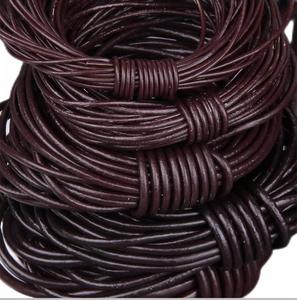 Takı yapımı için dayanıklı hakiki deri kordon 1.5mm 2.5mm 3.5mm 6mm <span class=keywords><strong>7mm</strong></span> 8mm 10mm boyutları mevcut