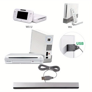 <strong>USB</strong> Plug Sensor Bar Wired IR Signal Ray Receivers Replacement for Nintendo Wii Remote Game Accessories