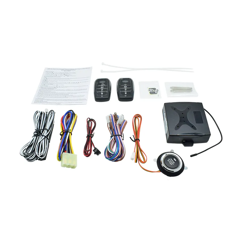 Sistema de Seguridad Pke para coche, alarma inteligente con Control remoto, entrada sin llave, Instalación Universal